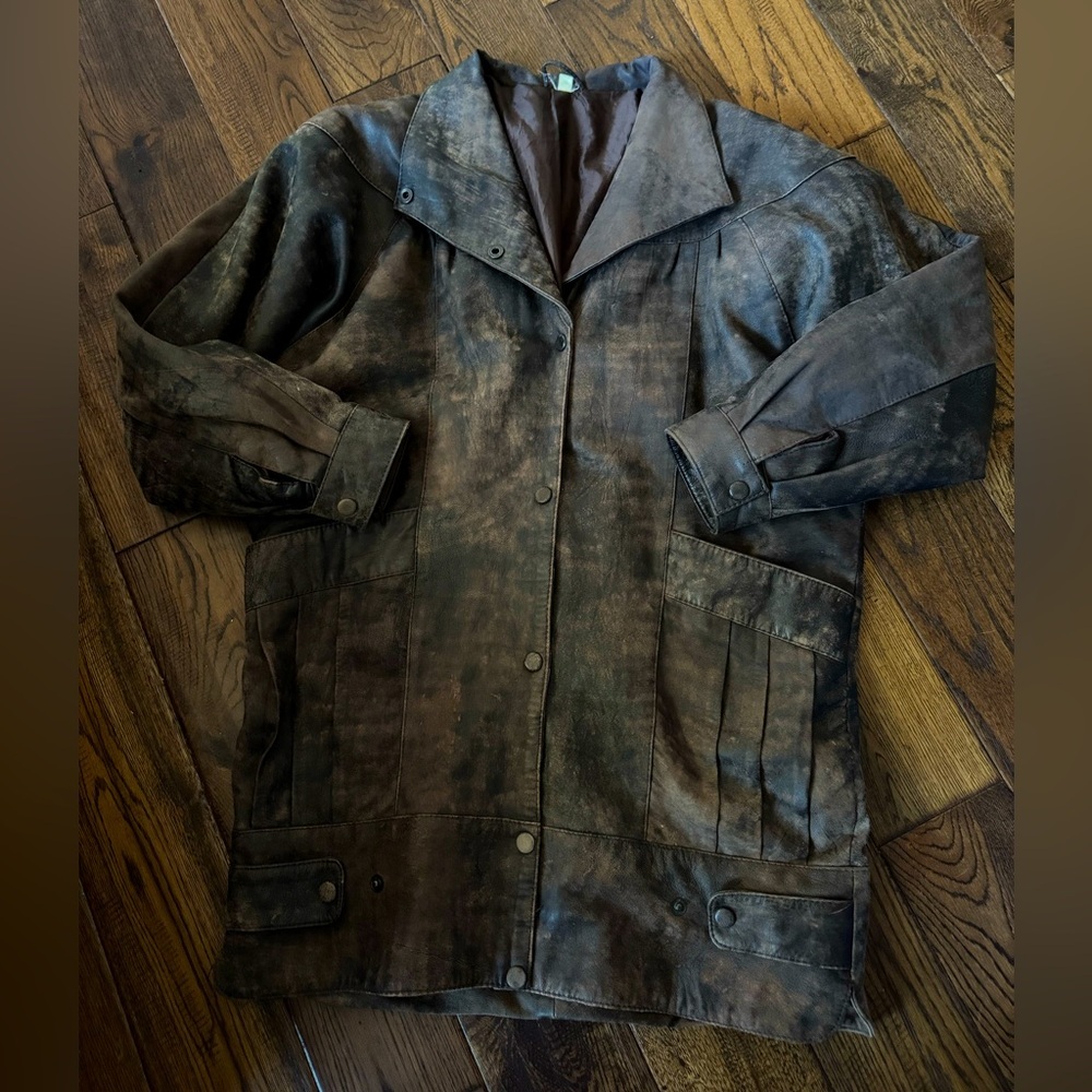 VTG ECHTES LEDER Leather Lining Jacket Women’s Size Large
